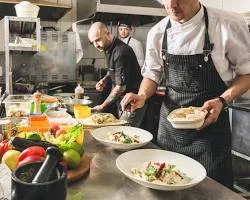 A chef at work in the kitchen